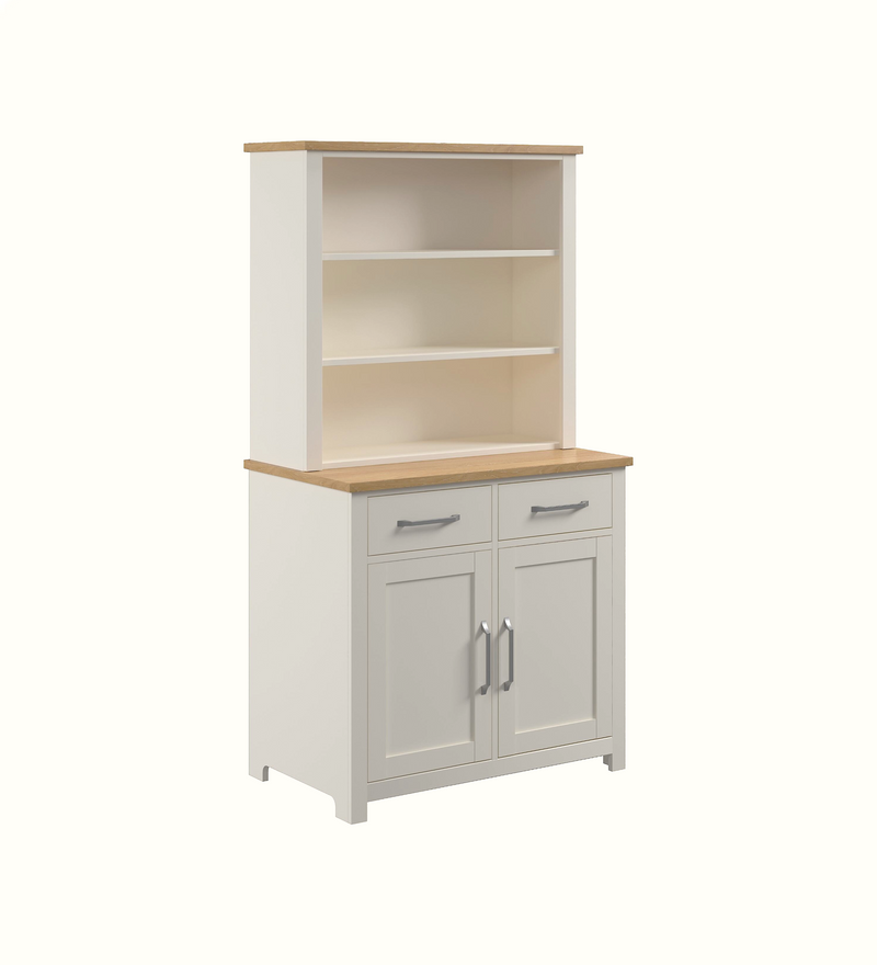 Two-door dresser in Mussel finish for a care home communal area