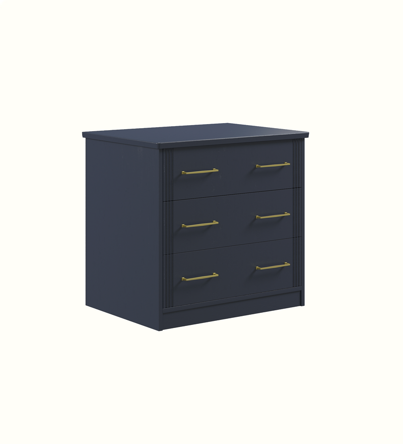 Care home three-drawer chest configuration, view 1