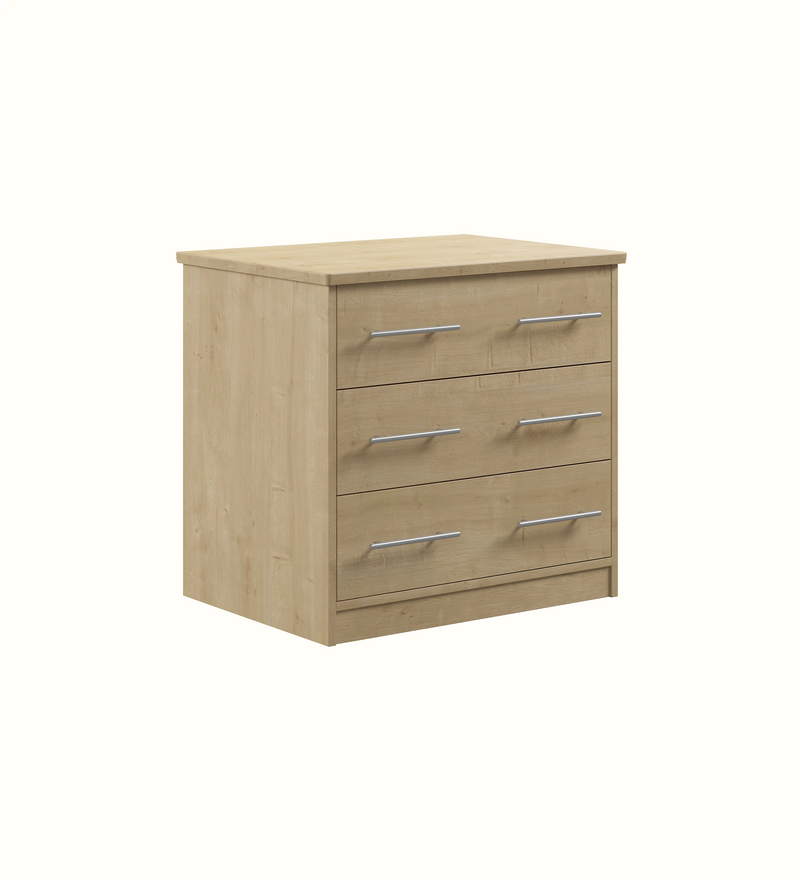 Care home three-drawer chest configuration, view 2