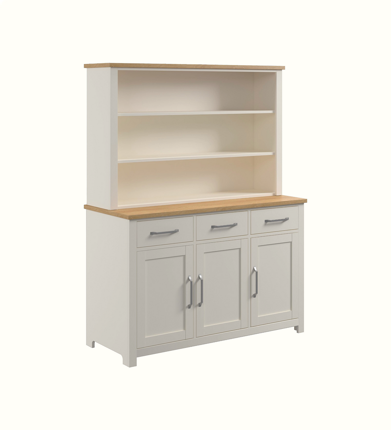 Three-door dresser in Mussel finish for a care home communal area