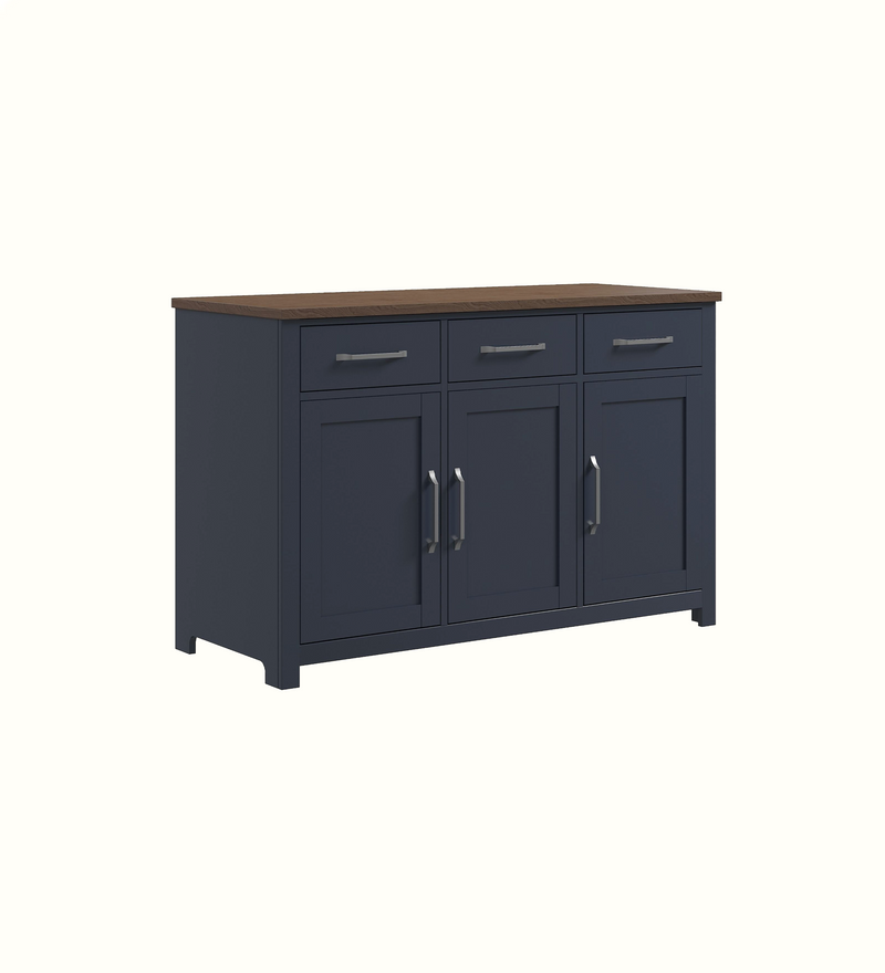 Three-door sideboard in Navy finish for a care home communal area