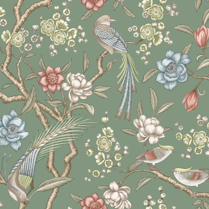 Close-up of Kanra Fern contract fabric sample for care home interiors