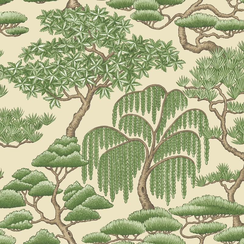 Close-up of Matsu Forest contract fabric sample for care home interiors