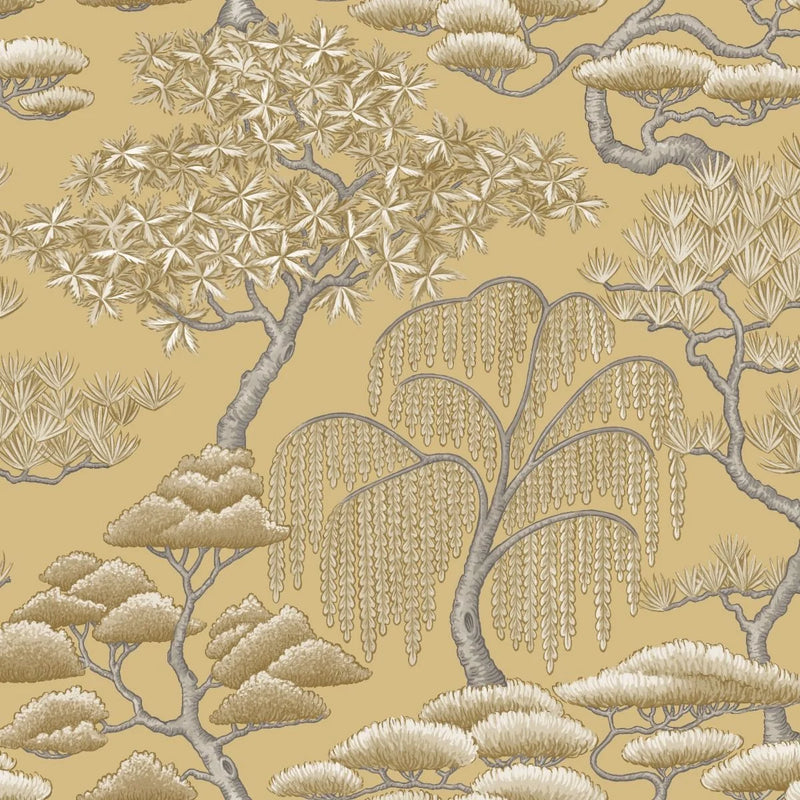 Close-up of Matsu Ochre contract fabric sample for care home interiors