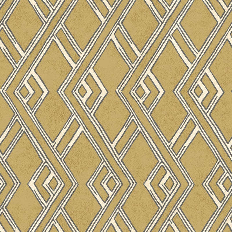 Close-up of Watari Ochre contract fabric sample for care home interiors