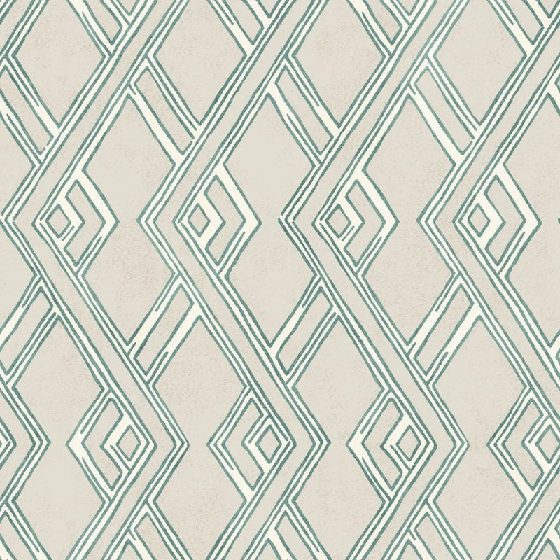 Close-up of Watari Teal contract fabric sample for care home interiors