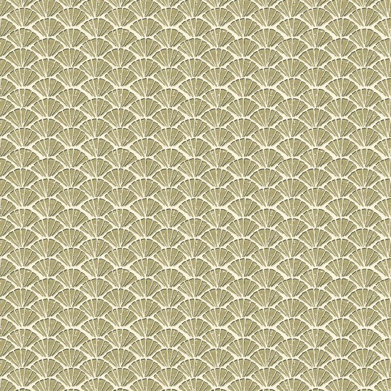 Close-up of Ayumi Olive contract fabric sample for care home interiors