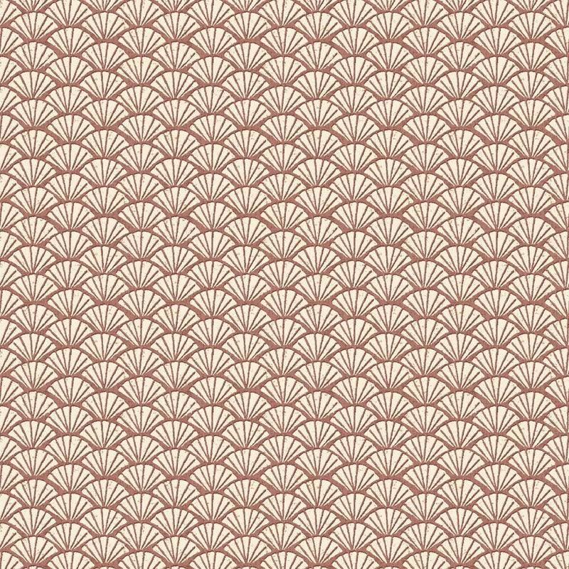 Close-up of Ayumi Redwood contract fabric sample for care home interiors