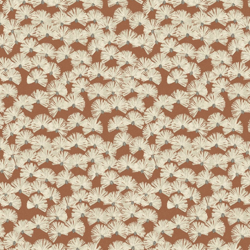 Close-up of Nara Burnt Sienna contract fabric sample for care home interiors