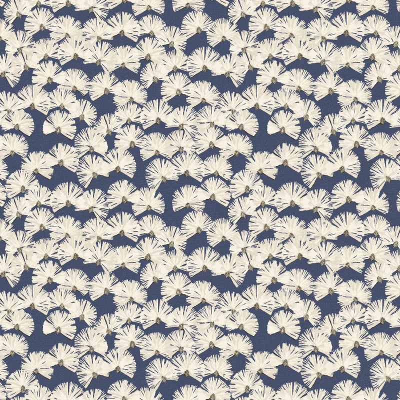 Close-up of Nara Lapis contract fabric sample for care home interiors