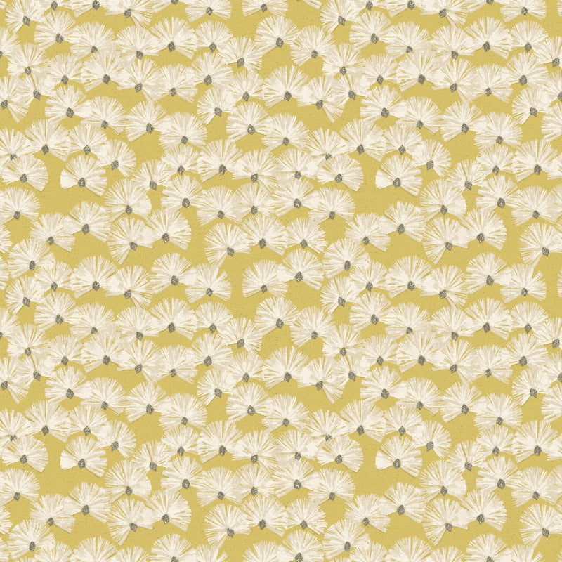 Close-up of Nara Sunshine contract fabric sample for care home interiors