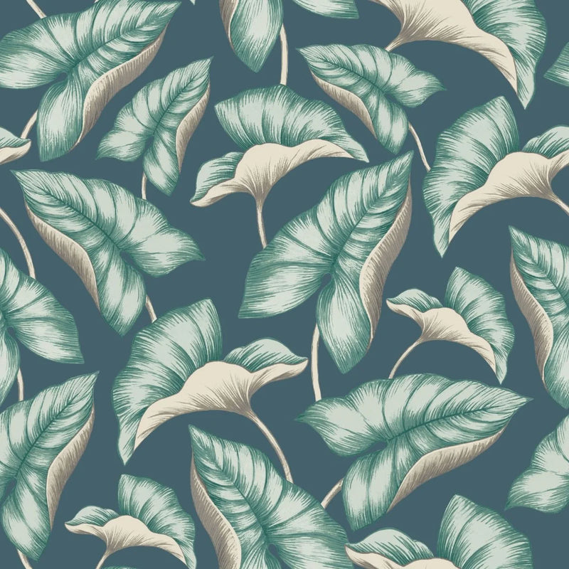 Close-up of Miyake Slate Blue contract fabric sample for care home interiors