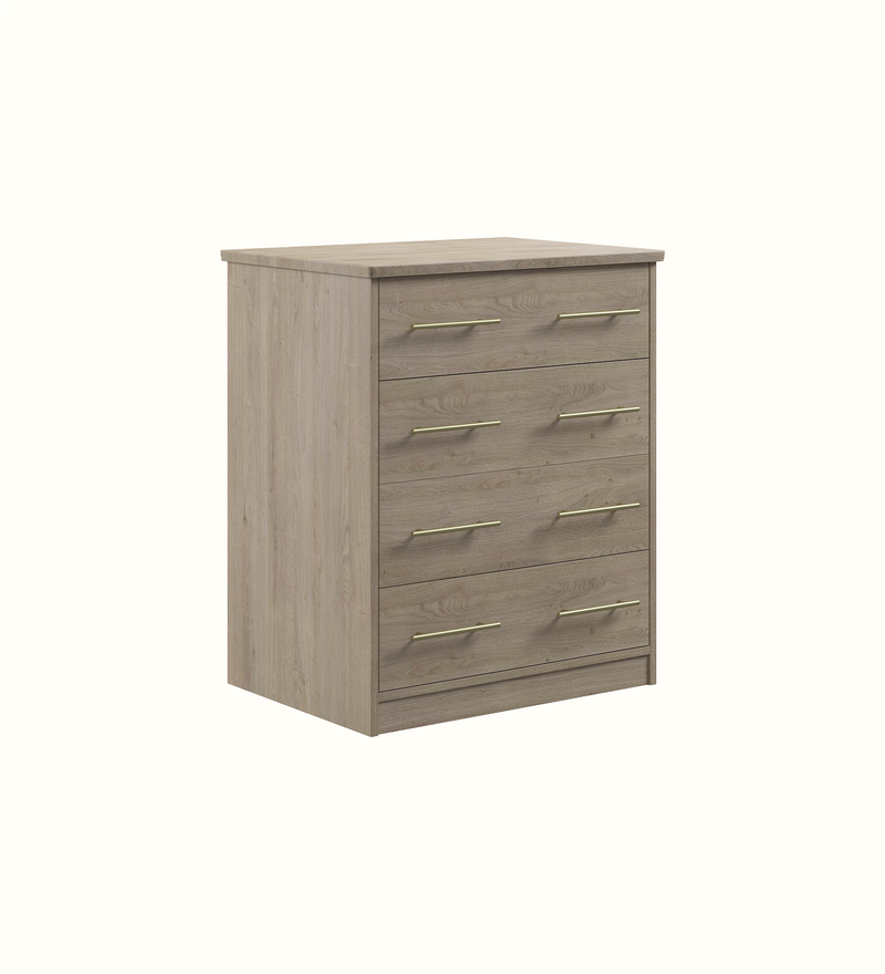 Care home four-drawer chest configuration, view 1