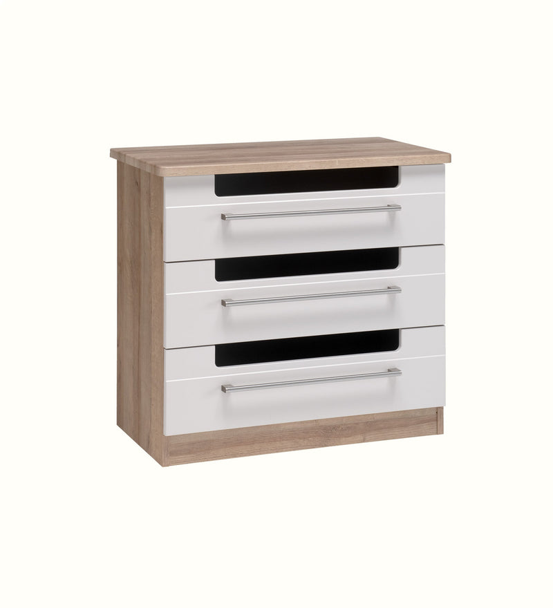 Admonere three-drawer chest for a dementia care home bedroom