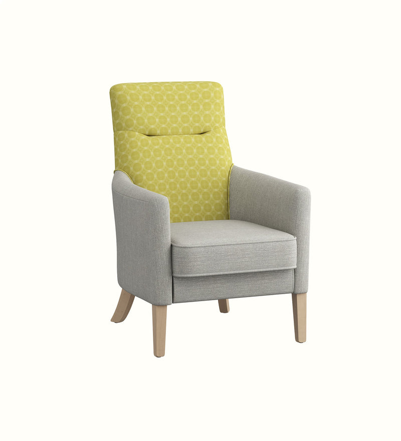Asprey high-back armchair for an elderly care lounge