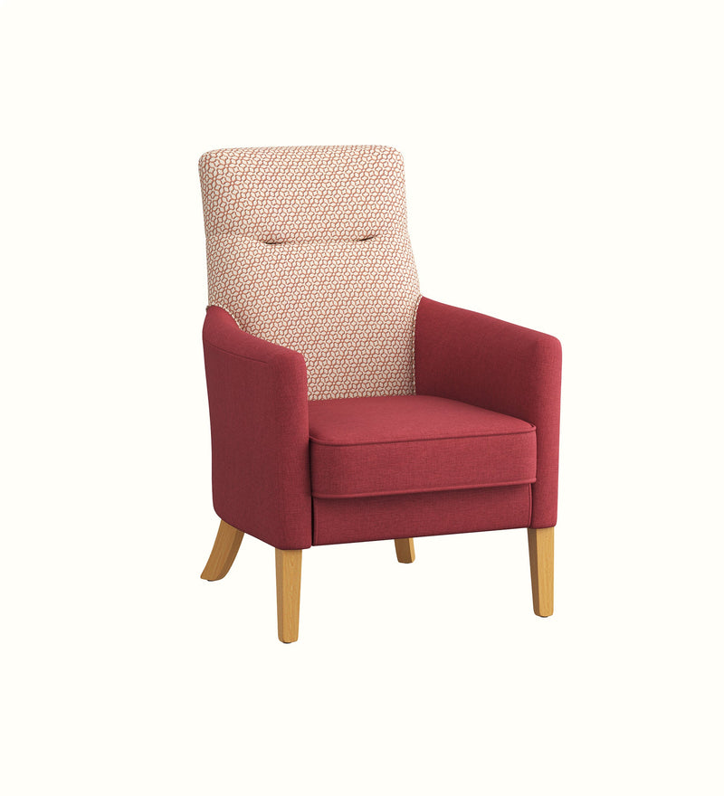 Asprey high-back armchair for an elderly care lounge