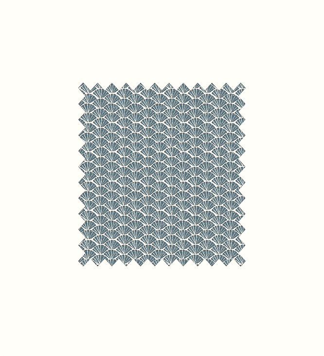 Ayumi Slate Blue contract fabric sample for care home interiors