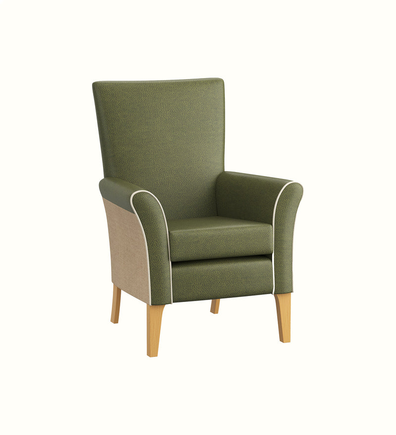 Cambourne high-back armchair for an elderly care lounge