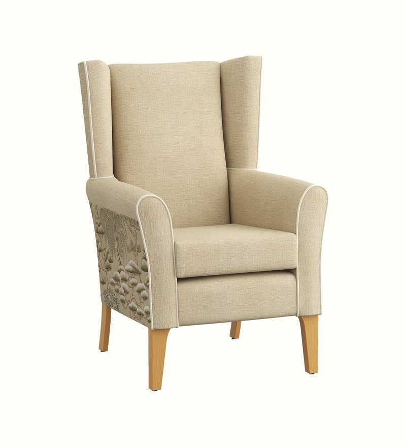 Cambourne wingback armchair for an elderly care lounge