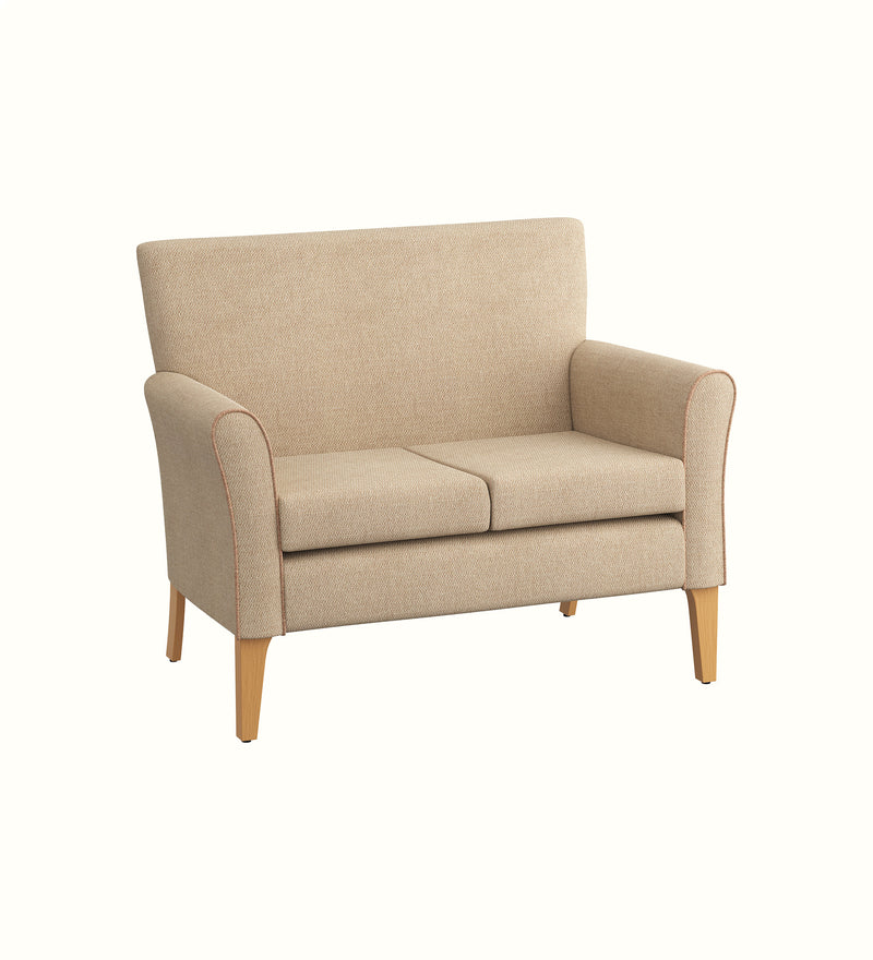 Cambourne medium-back two-seater sofa for an elderly care lounge