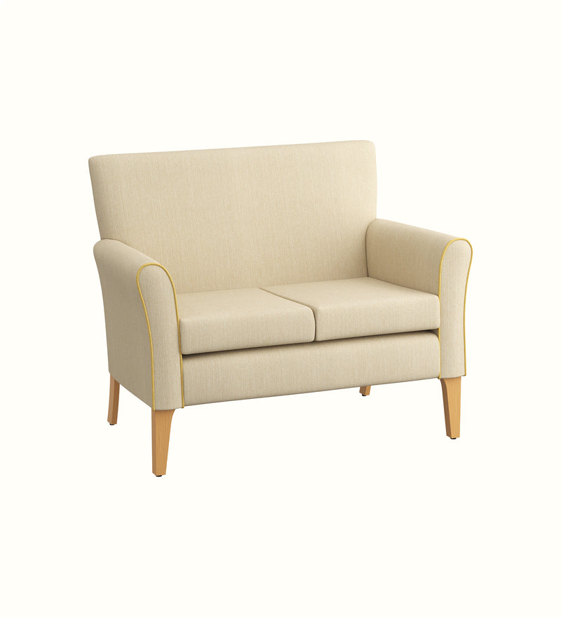 Cambourne medium-back two-seater sofa for an elderly care lounge