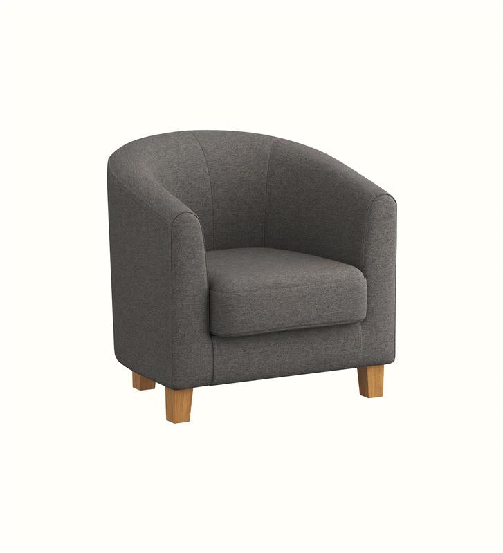 Elm tub chair for an elderly care lounge