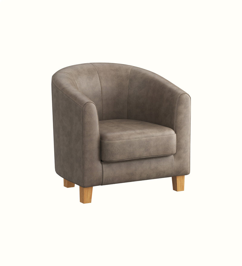 Elm tub chair for an elderly care lounge