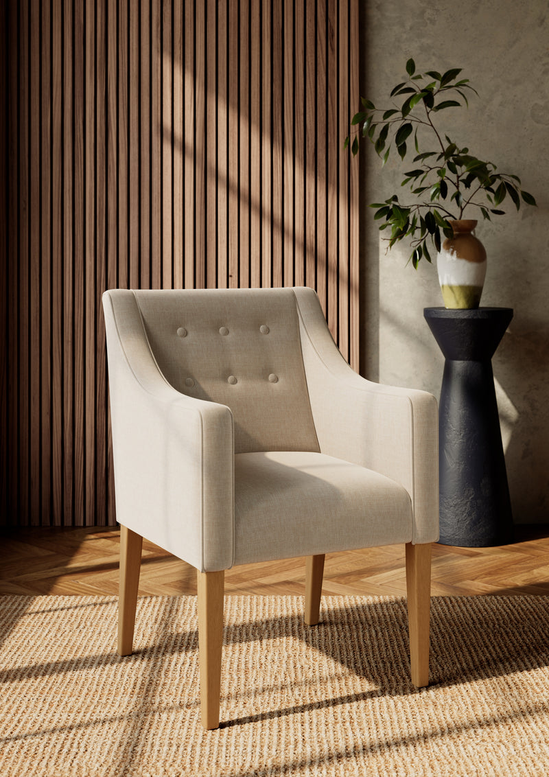 Elliot tub chair for an elderly care lounge shown in a styled room setting