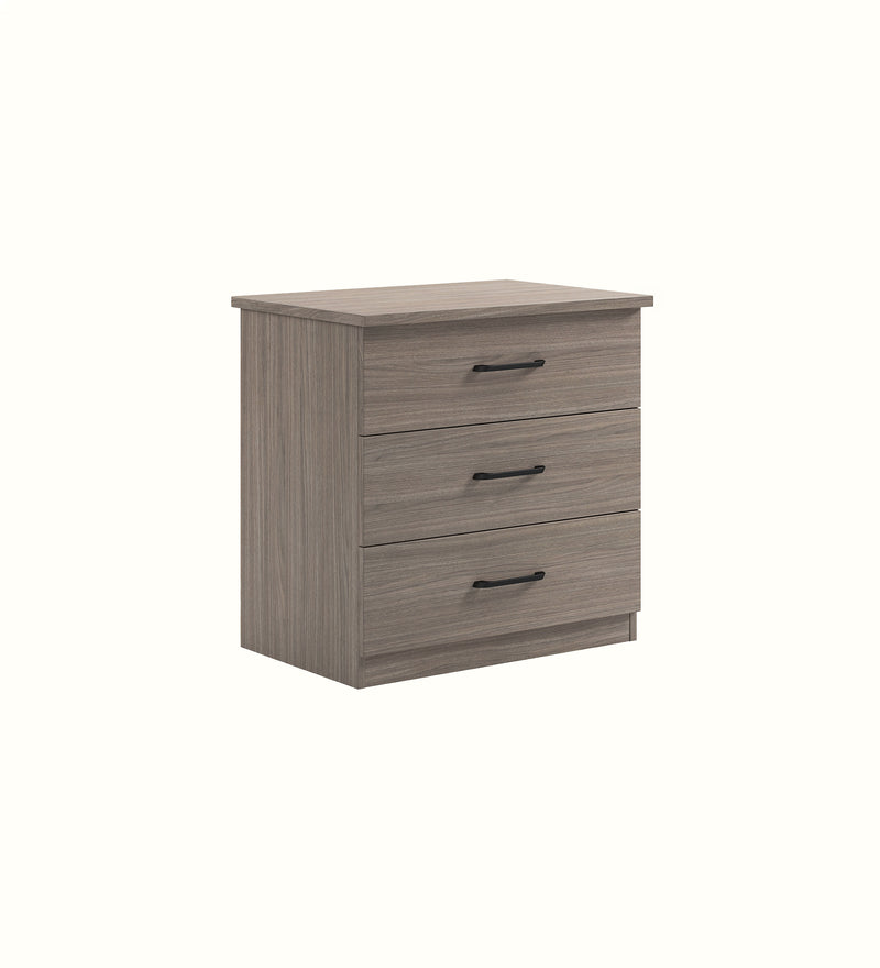 Essentials three-drawer chest for a care home bedroom