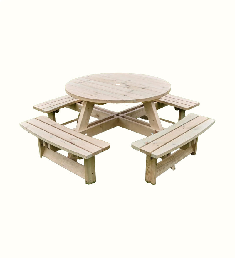 Care home garden 8-seater bench