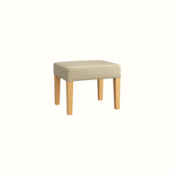 Medium Footstool With Tapered Legs & Piping