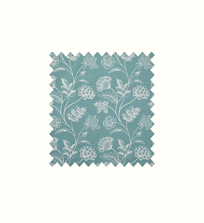 Grassington Teal contract fabric sample for care home interiors