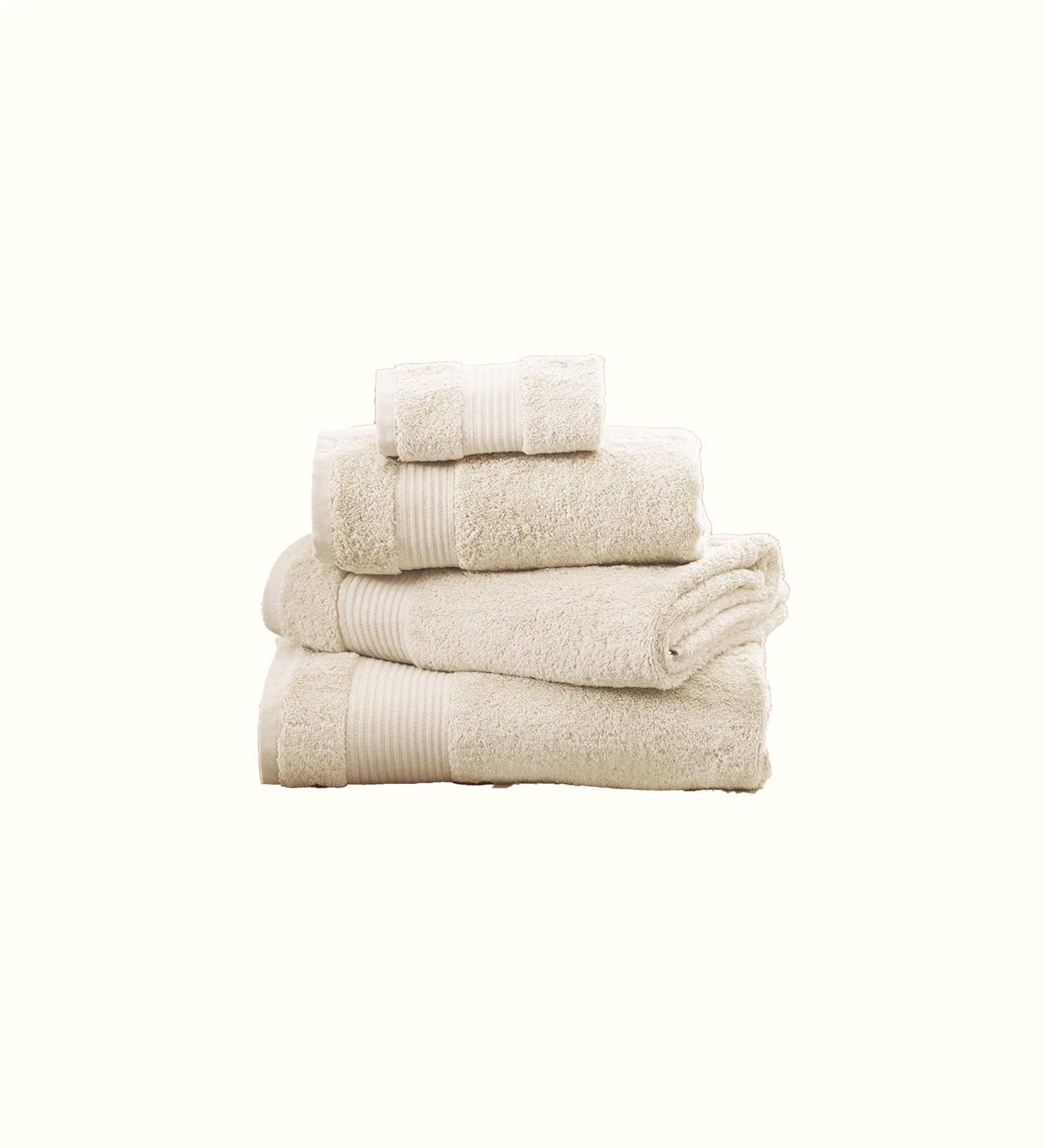 Pack of 6 Cream Bath Towels