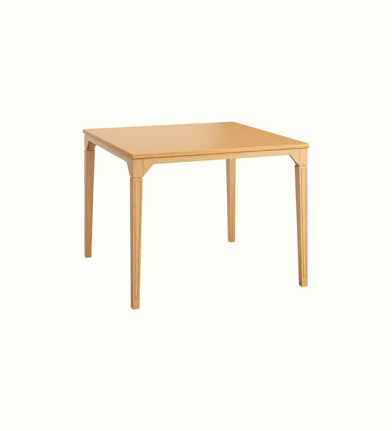 Square dining table for a care home dining room