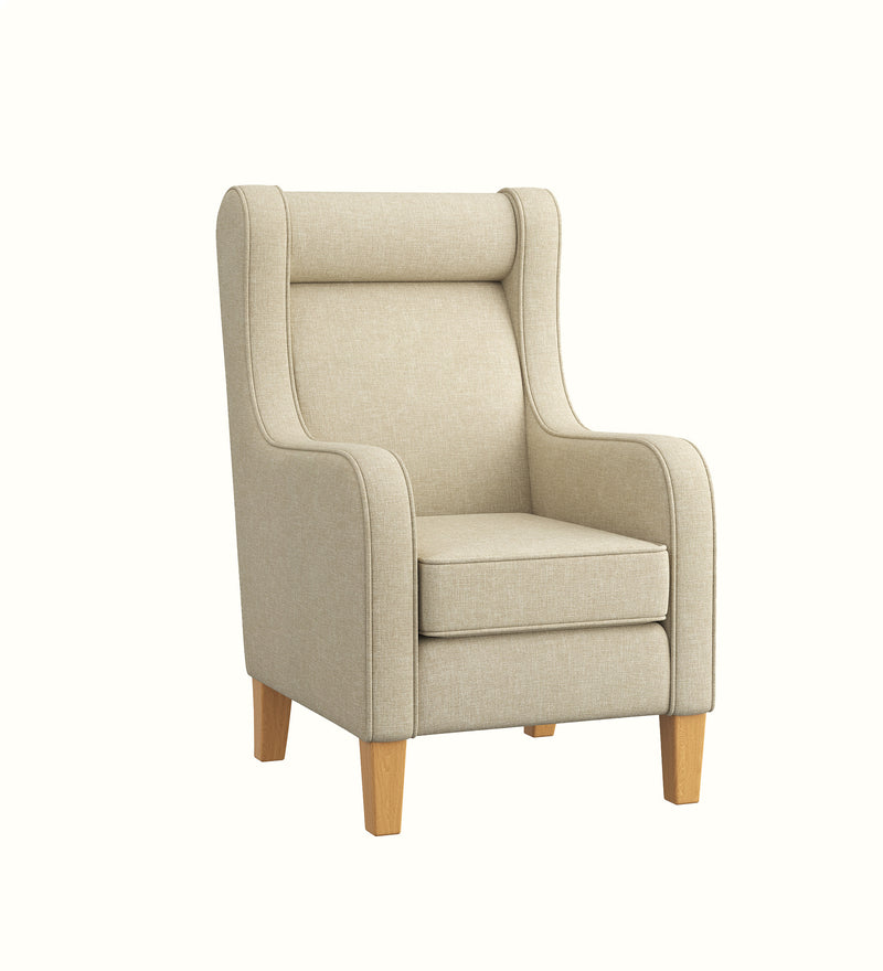 Jude high-back armchair with head roll for an elderly care lounge