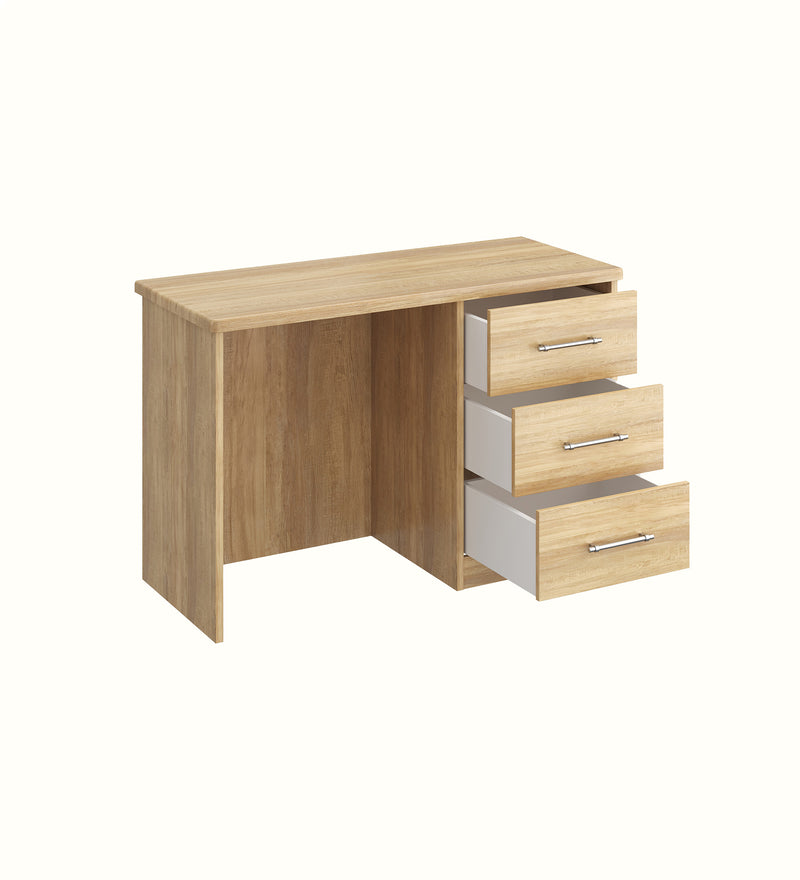 Karsson three-drawer desk for a care home bedroom, alternate view
