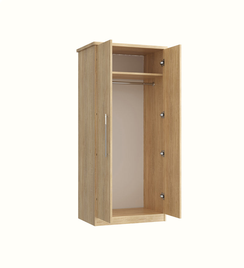 Karsson double wardrobe for a care home bedroom, alternate view