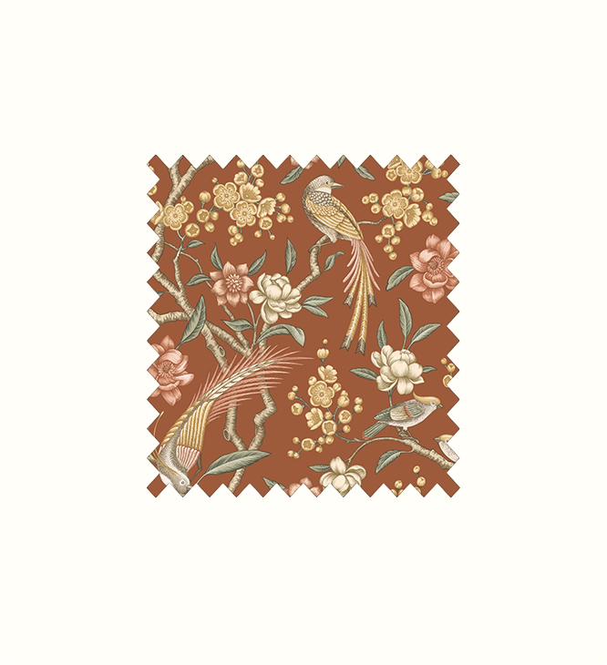 Kanra Burnt Sienna contract fabric sample for care home interiors