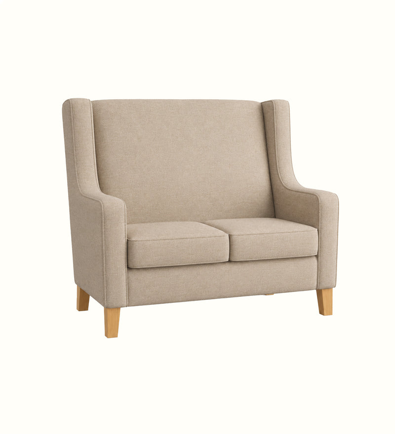 Kendall wingback two-seater sofa for an elderly care lounge