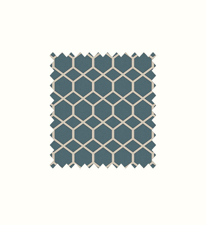 Kibale Peacock contract fabric sample for care home interiors