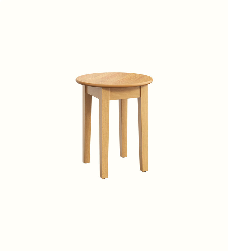 Linton circular side table for an elderly care communal area