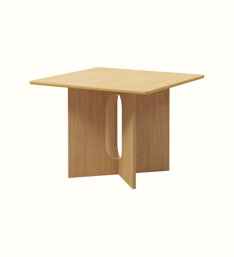 Langdon rectangular four-seater dining table in Oak finish for a care home dining room