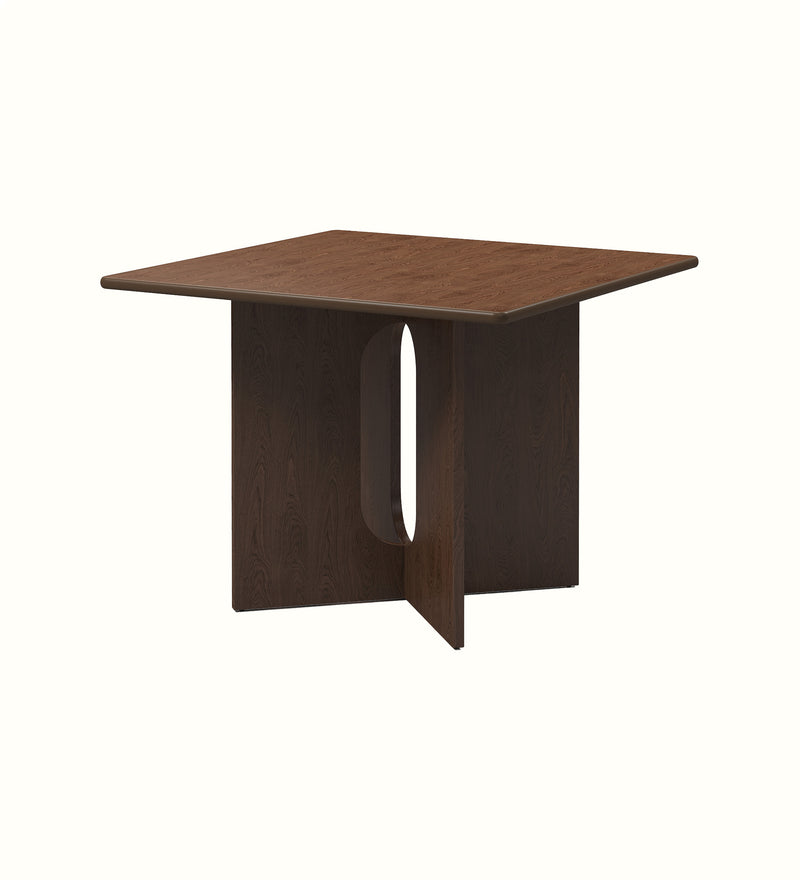 Langdon rectangular four-seater dining table in Walnut finish for a care home dining room