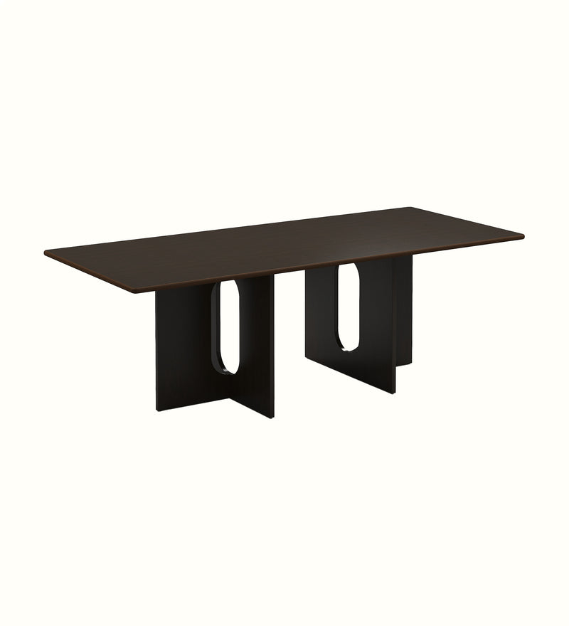 Langdon rectangular eight-seater dining table in Wenge finish for a care home dining room