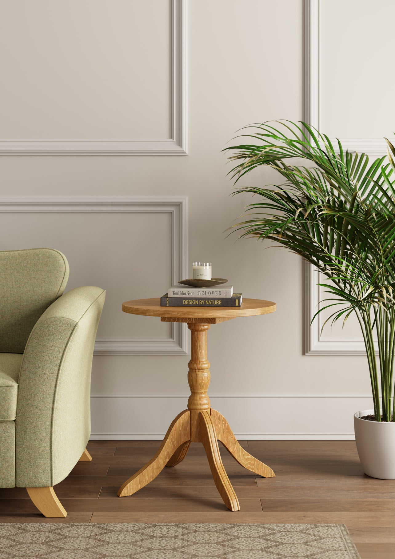 Livonia Small Traditional Circular Pedestal Table