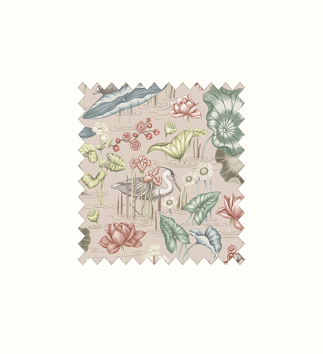 Mizu Blush contract fabric sample for care home interiors