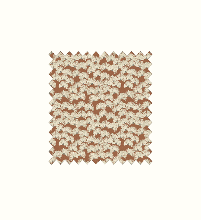 Nara Burnt Sienna contract fabric sample for care home interiors