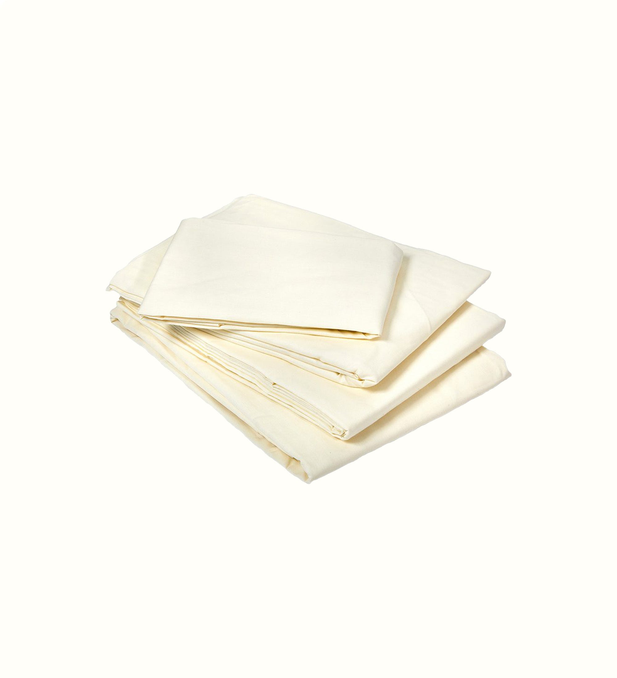 Pack of 2 Single Cream Pillowcases