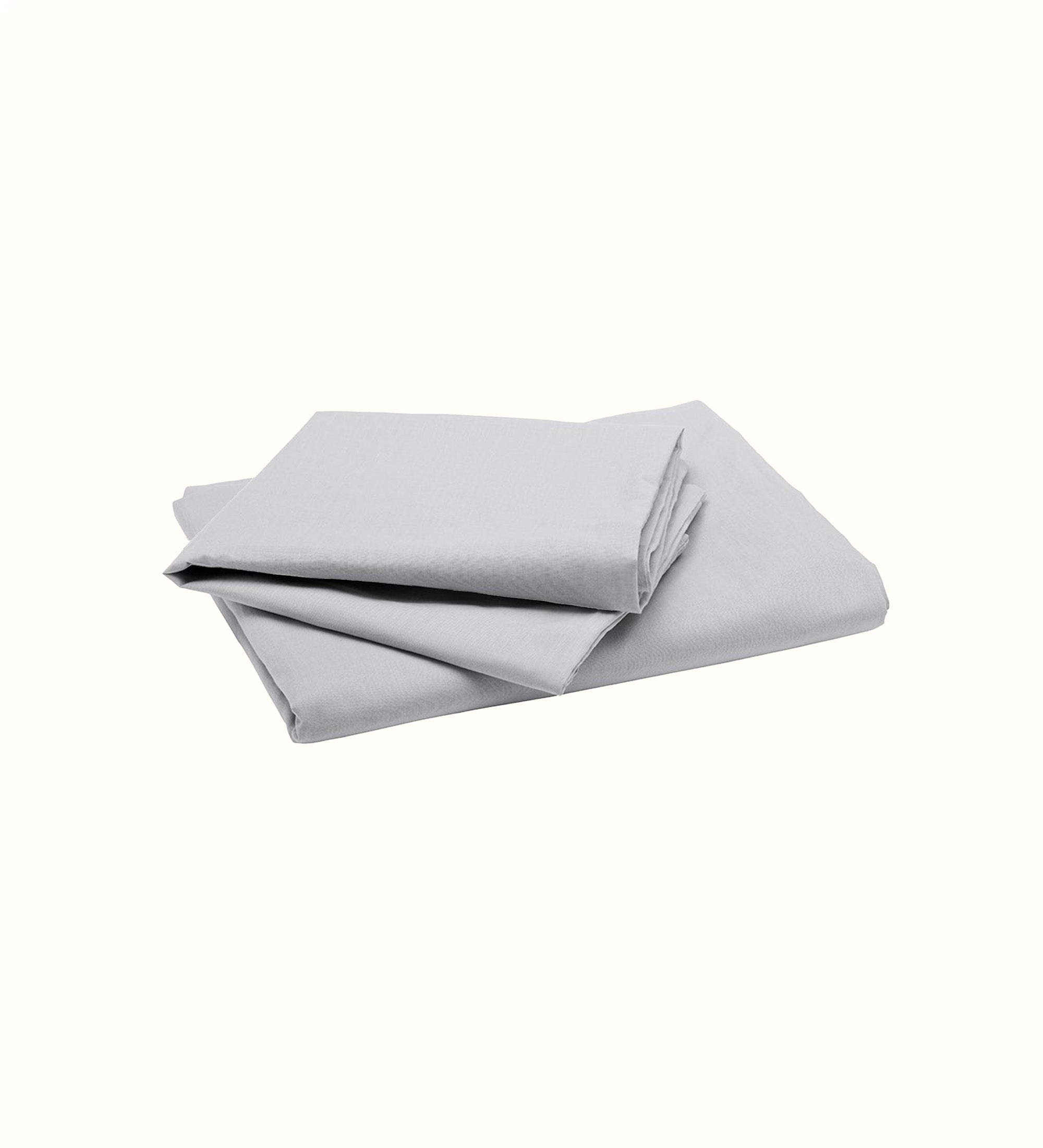 Pack of 2 Light Grey Single Pillowcases
