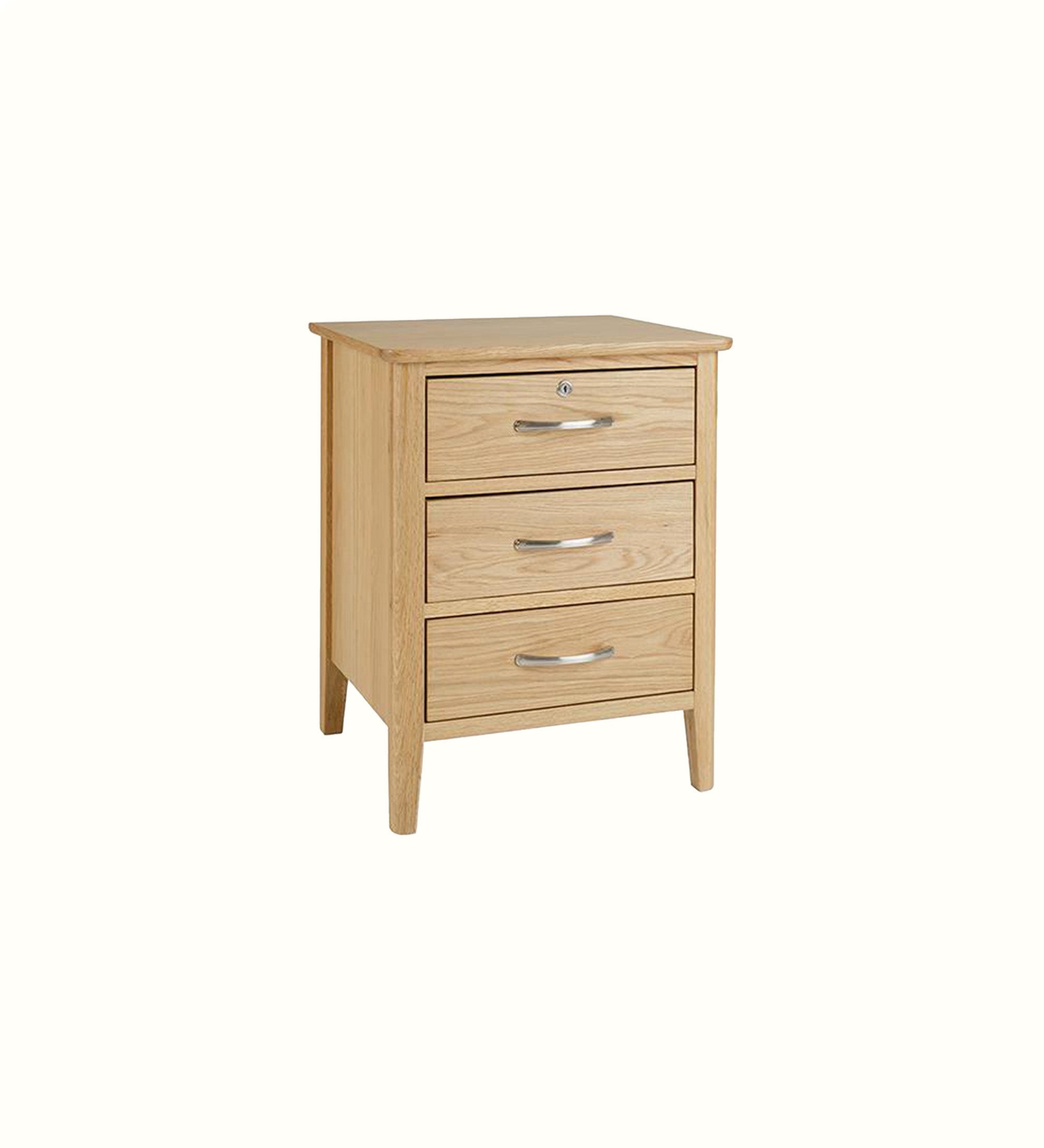 Portland 3 Drawer Bedside Table